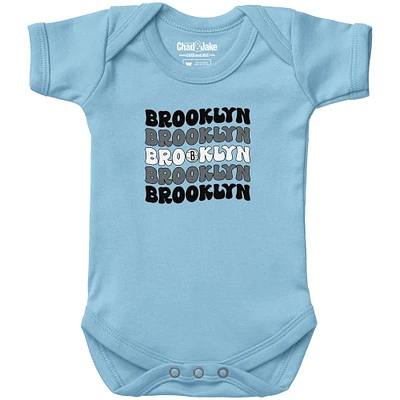 Newborn & Infant Chad Jake Light Blue Brooklyn Nets Groovy Bodysuit