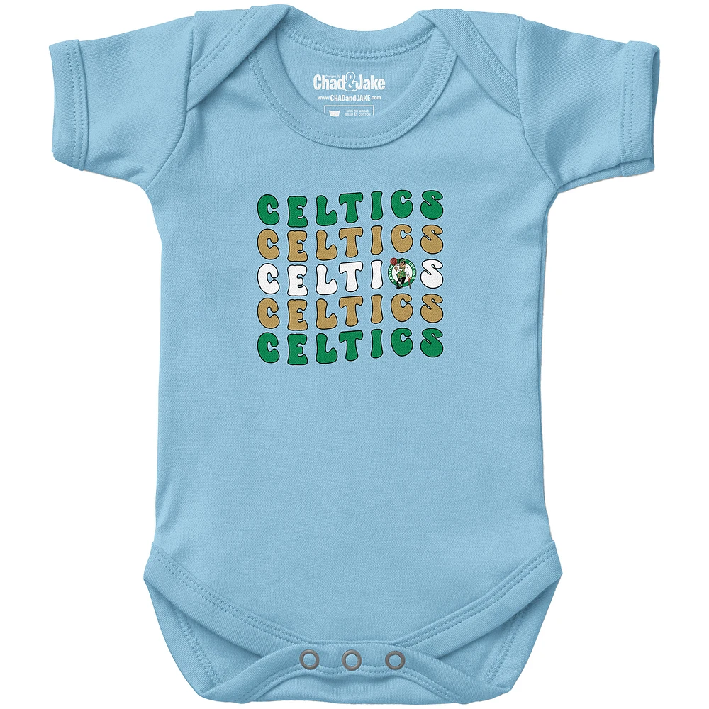 Newborn & Infant Chad Jake Light Blue Boston Celtics Groovy Bodysuit