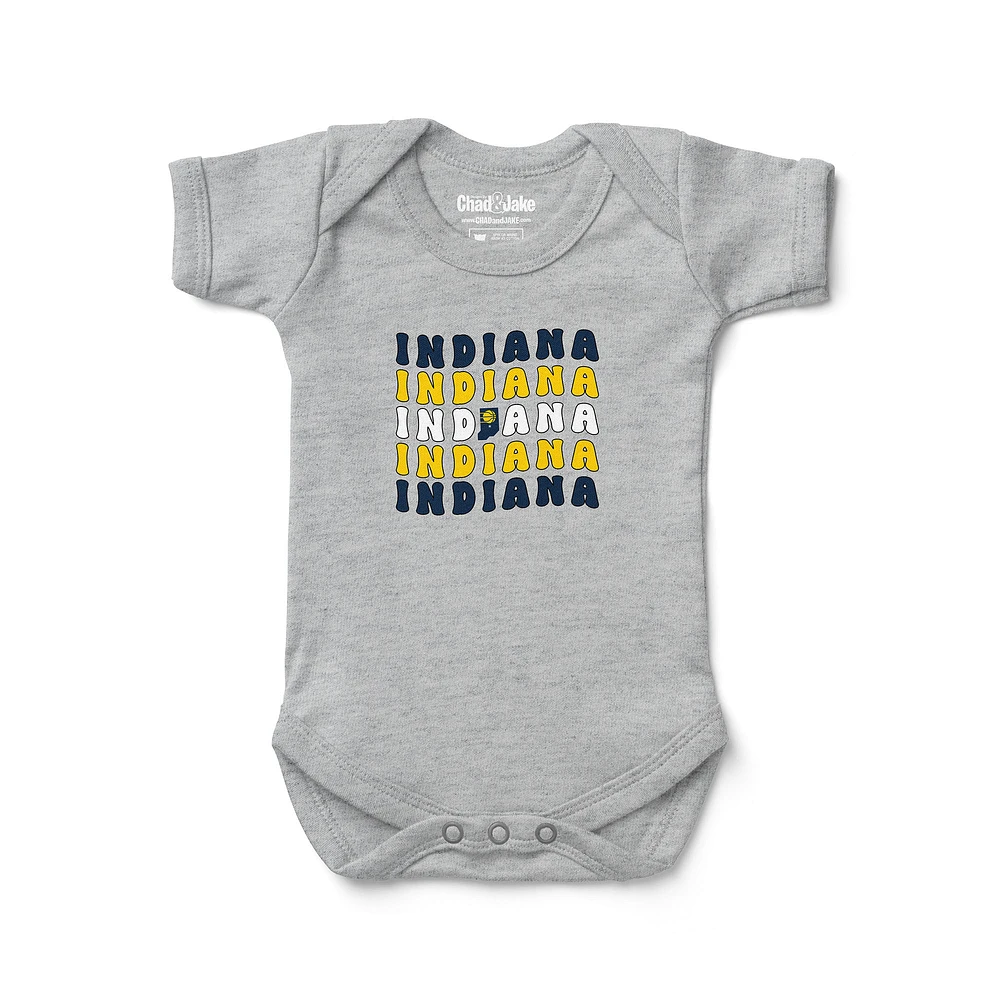 Newborn & Infant Chad Jake Heather Gray Indiana Pacers Groovy Bodysuit