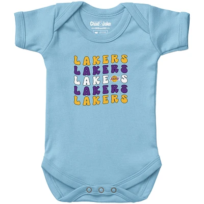 Newborn & Infant Chad Jake Light Blue Los Angeles Lakers Groovy Bodysuit