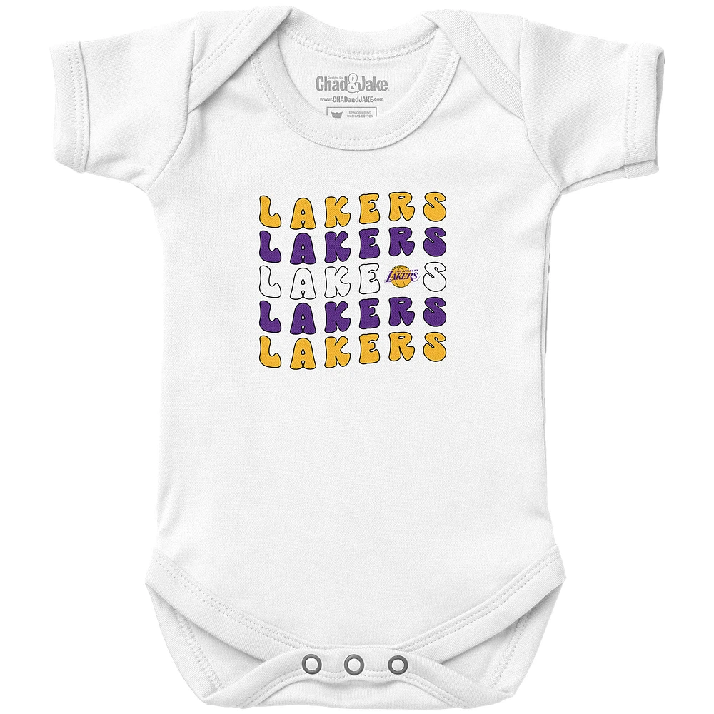 Newborn & Infant Chad Jake Los Angeles Lakers Groovy Bodysuit