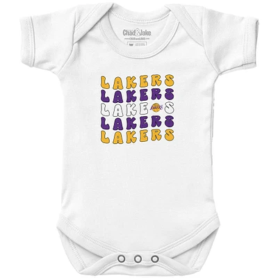 Newborn & Infant Chad Jake Los Angeles Lakers Groovy Bodysuit