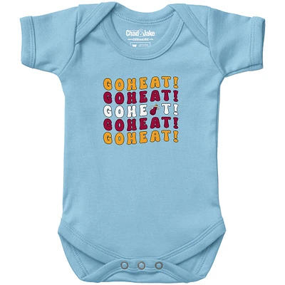 Newborn & Infant Chad Jake Light Blue Miami Heat Groovy Bodysuit