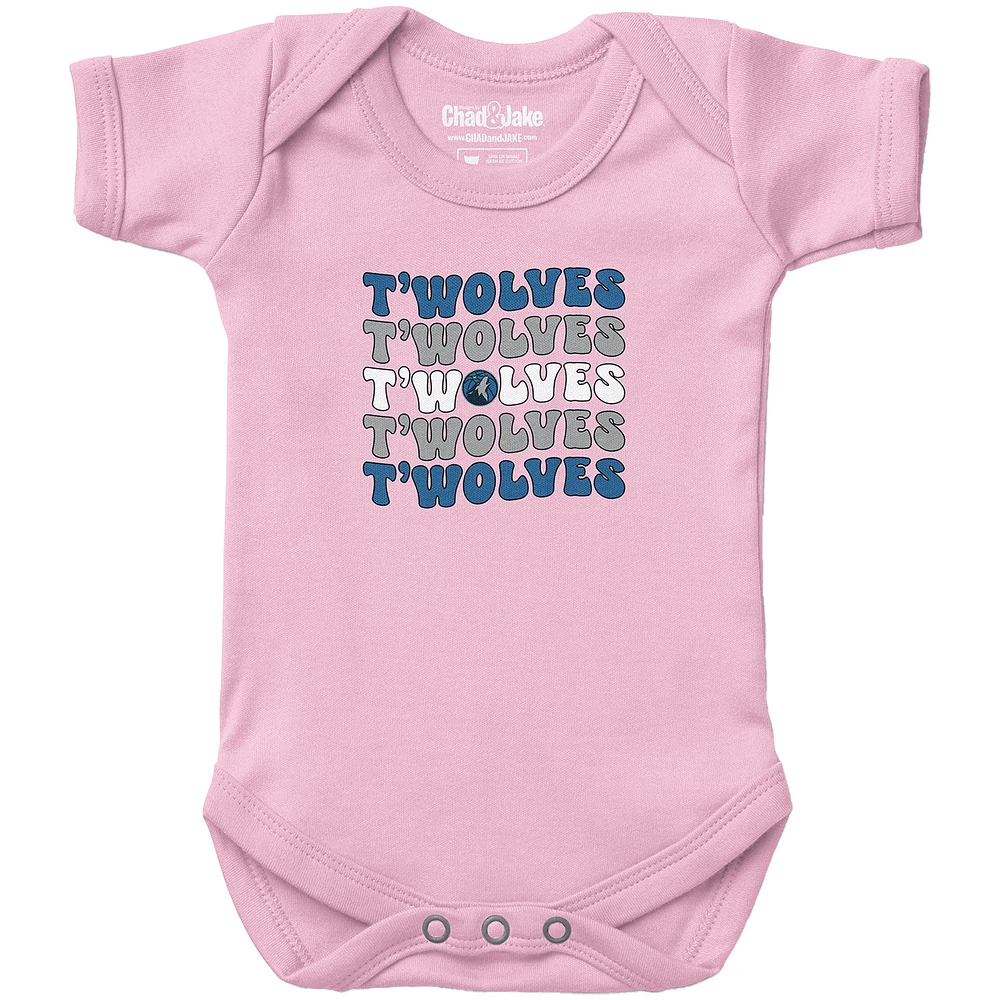 Newborn & Infant Chad Jake Light Minnesota Timberwolves Groovy Bodysuit