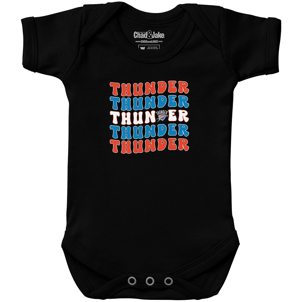 Newborn & Infant Chad Jake Black Oklahoma City Thunder Groovy Bodysuit