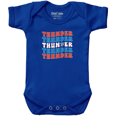 Newborn & Infant Chad Jake Royal Oklahoma City Thunder Groovy Bodysuit