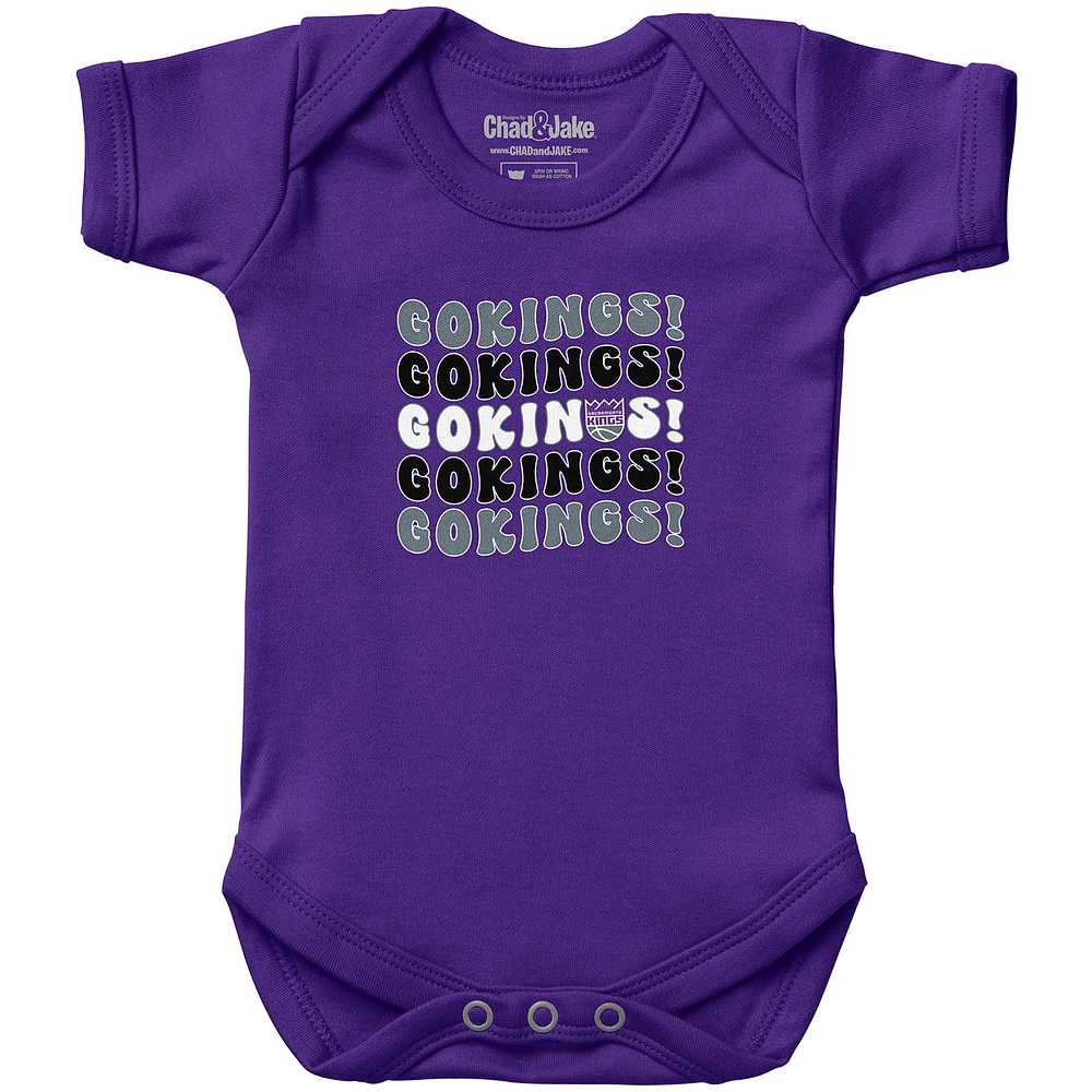 Newborn & Infant Chad Jake Purple Sacramento Kings Groovy Bodysuit