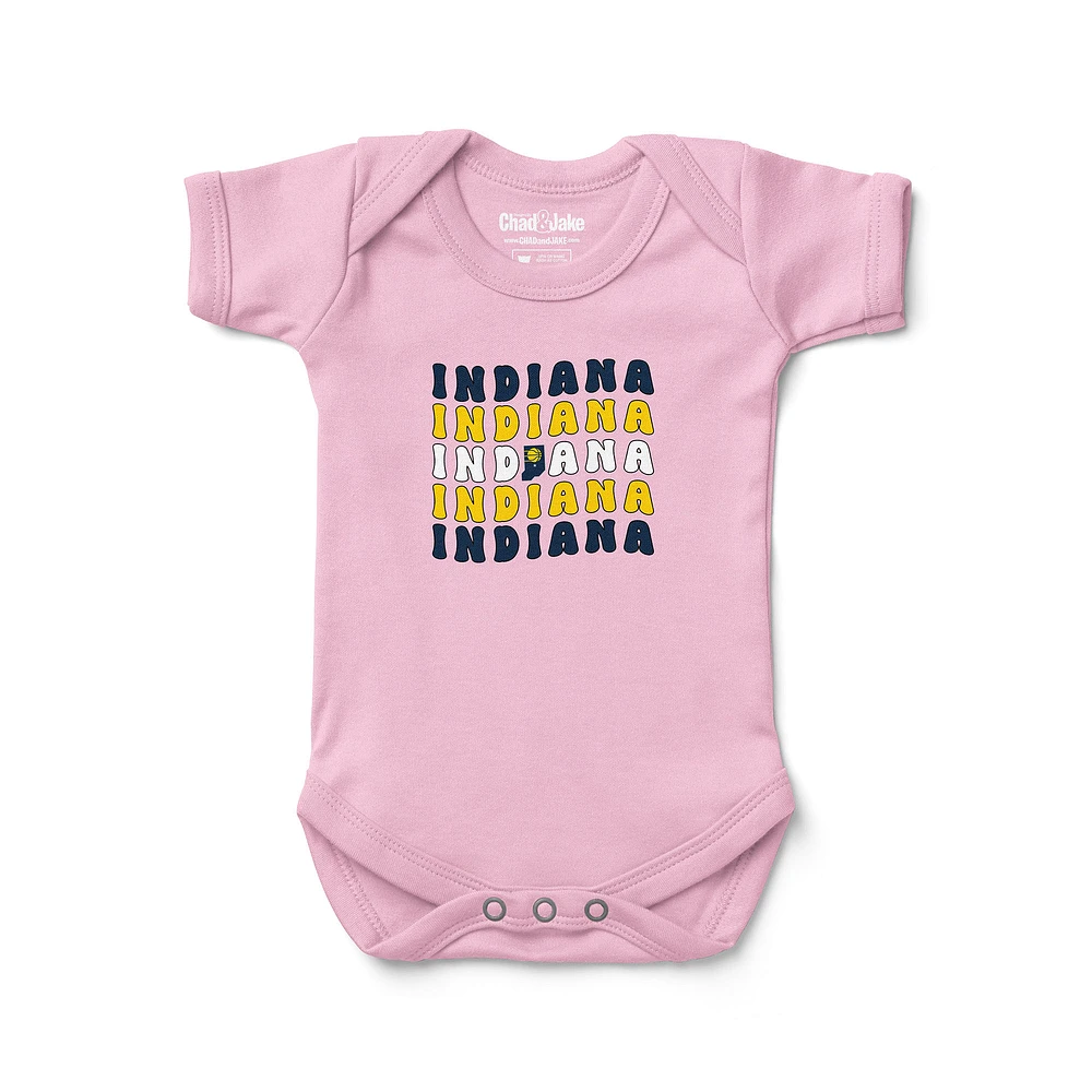 Newborn & Infant Chad Jake Light Pink Indiana Pacers Groovy Bodysuit
