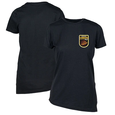 Women's Levelwear Black Vancouver Canucks Retro Birch T-Shirt