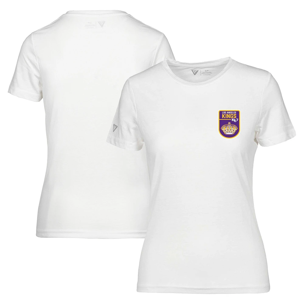 Women's Levelwear White Los Angeles Kings Retro Maddox T-Shirt