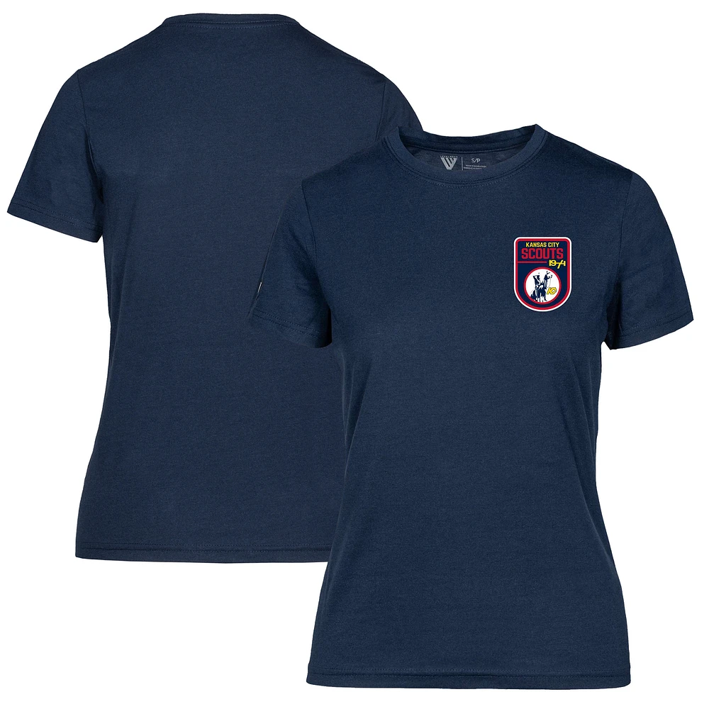 Women's Levelwear Navy Kansas City Scouts Retro Maddox T-Shirt