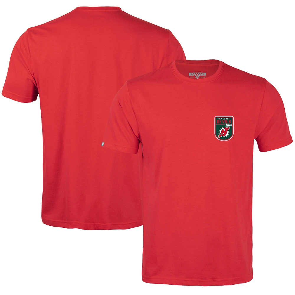 Men's Levelwear Red New Jersey Devils Retro Richmond T-Shirt