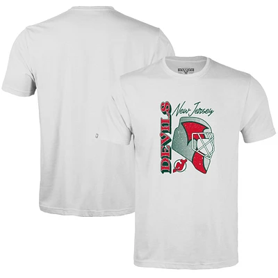 Men's Levelwear White New Jersey Devils Retro Richmond Netminder T-Shirt