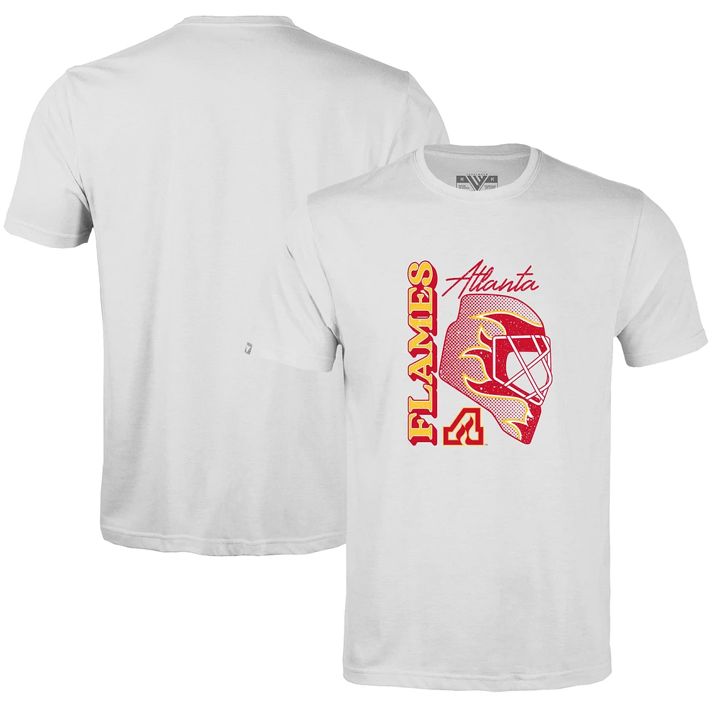 Men's Levelwear White Atlanta Flames Retro Richmond Netminder T-Shirt