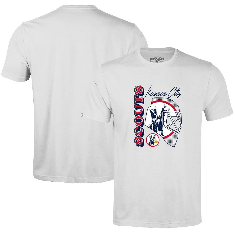 Men's Levelwear White Kansas City Scouts Retro Richmond Netminder T-Shirt