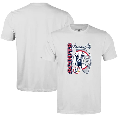 Men's Levelwear White Kansas City Scouts Retro Richmond Netminder T-Shirt