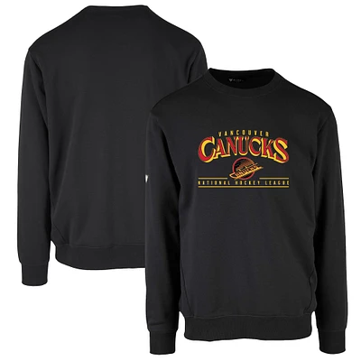 Men's Levelwear Black Vancouver Canucks Retro Zane Sweatshirt