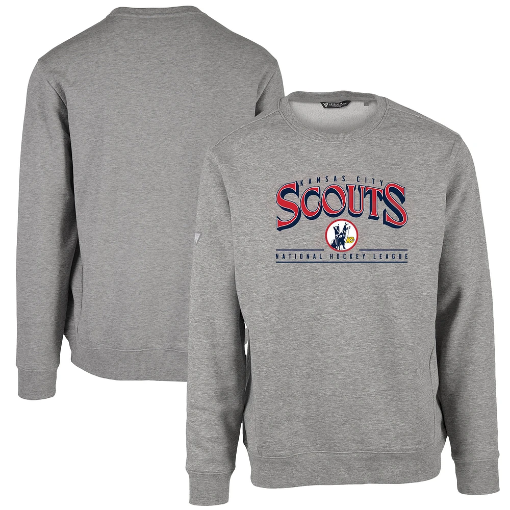 Men's Levelwear Heather Gray Kansas City Scouts Retro Zane Sweatshirt