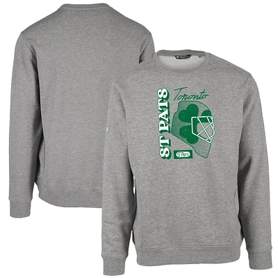 Men's Levelwear Heather Gray Toronto St. Pats Retro Zane Netminder Sweatshirt