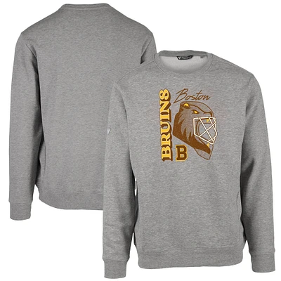 Men's Levelwear Heather Gray Boston Bruins Retro Zane Netminder Sweatshirt