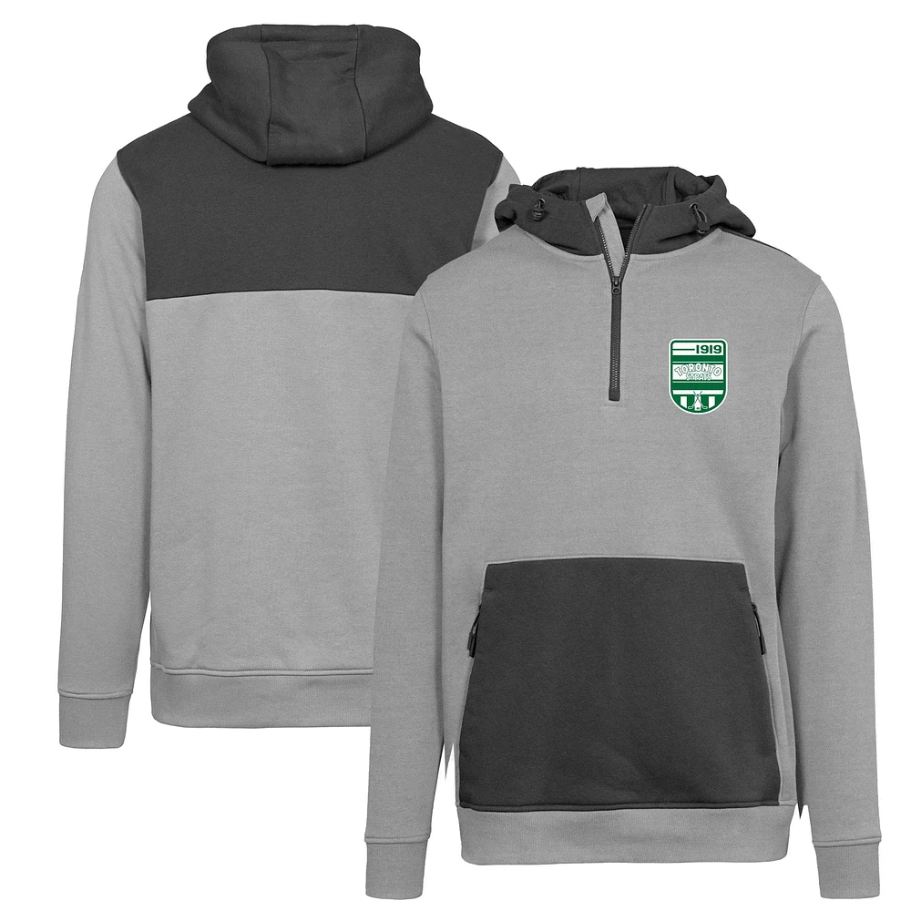 Men's Levelwear Gray Toronto St. Pats Retro Chicane Quarter-Zip Pullover Hoodie