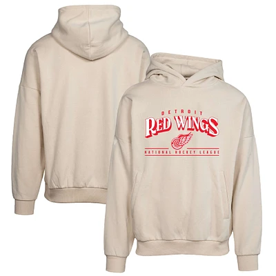 Men's Levelwear Khaki Detroit Red Wings Retro Contact Pullover Hoodie