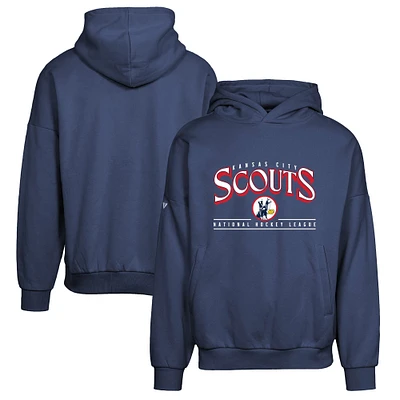 Men's Levelwear Navy Kansas City Scouts Retro Contact Pullover Hoodie