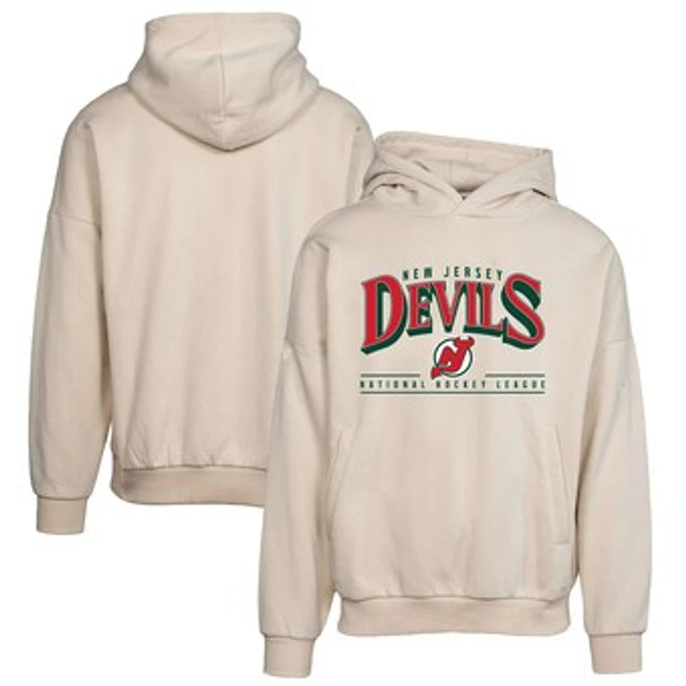 Men's Levelwear Khaki New Jersey Devils Retro Contact Pullover Hoodie