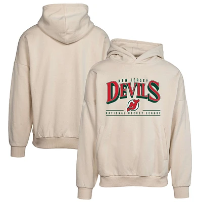 Men's Levelwear Khaki New Jersey Devils Retro Contact Pullover Hoodie