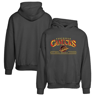 Men's Levelwear Black Vancouver Canucks Retro Contact Pullover Hoodie