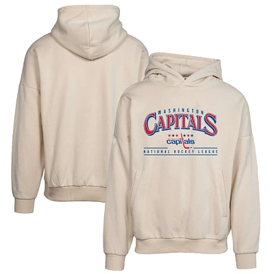 Men's Levelwear Khaki Washington Capitals Retro Contact Pullover Hoodie