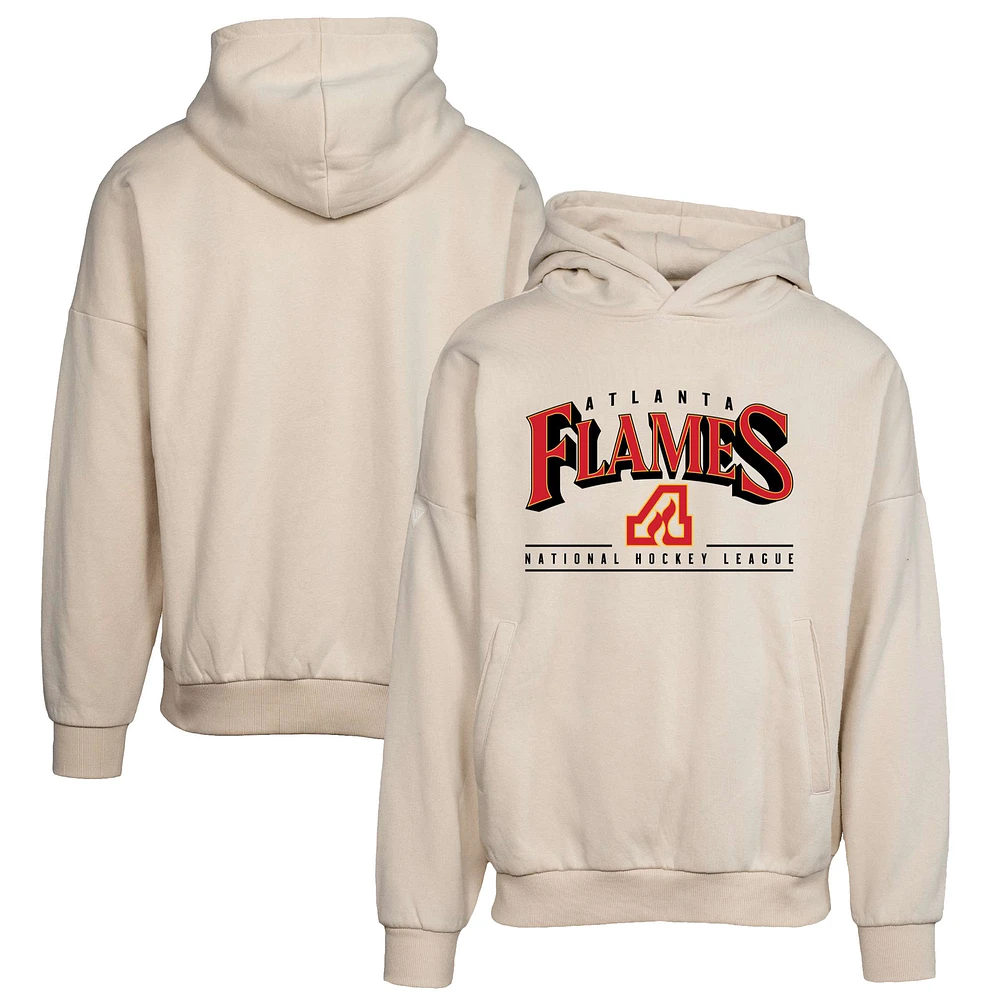 Men's Levelwear Khaki Atlanta Flames Retro Contact Pullover Hoodie
