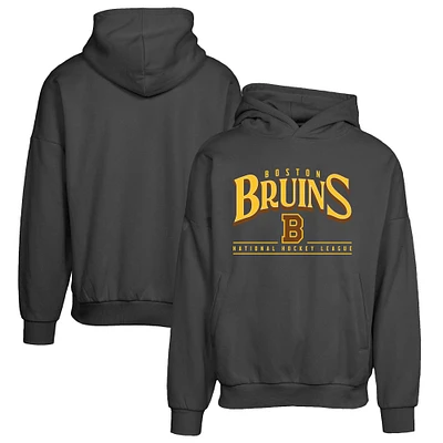 Men's Levelwear Black Boston Bruins Retro Contact Pullover Hoodie