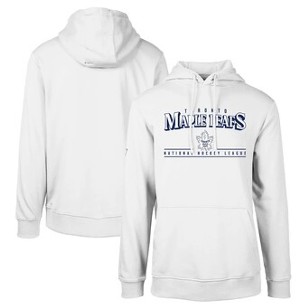 Men's Levelwear White Toronto Maple Leafs Retro Podium Spellout Pullover Hoodie