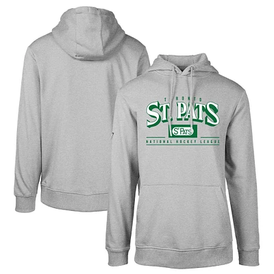 Men's Levelwear Gray Toronto St. Pats Retro Podium Spellout Pullover Hoodie