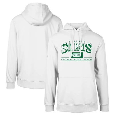 Men's Levelwear White Toronto St. Pats Retro Podium Spellout Pullover Hoodie