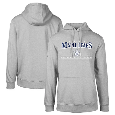Men's Levelwear Gray Toronto Maple Leafs Retro Podium Spellout Pullover Hoodie