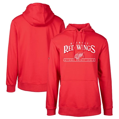 Men's Levelwear Red Detroit Wings Retro Podium Spellout Pullover Hoodie