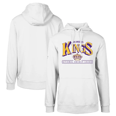 Men's Levelwear White Los Angeles Kings Retro Podium Spellout Pullover Hoodie