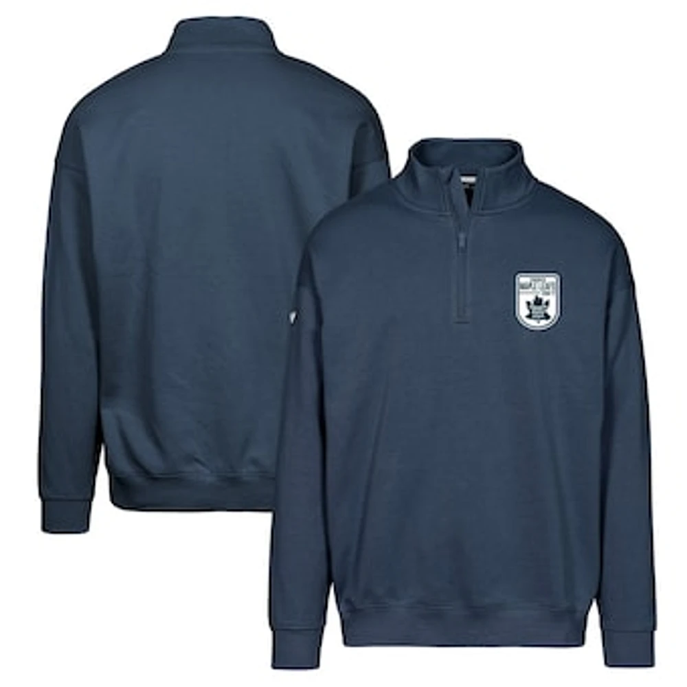 Men's Levelwear Navy Toronto Maple Leafs Retro Murray Quarter-Zip Pullover Top