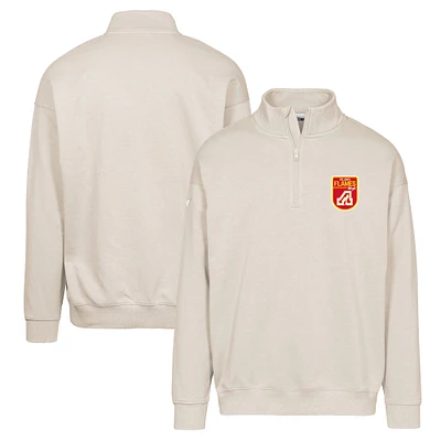 Men's Levelwear Khaki Atlanta Flames Retro Murray Quarter-Zip Pullover Top