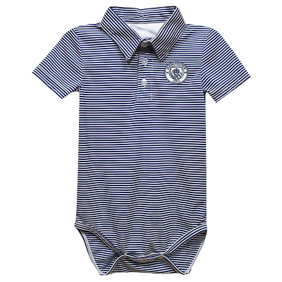 Infant Vive La Fete Navy Manchester City Polo Pencil Stripe Bodysuit
