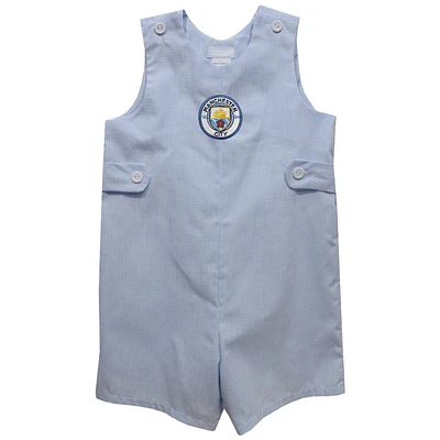 Infant Vive La Fete Sky Blue Manchester City Gingham Jon Romper
