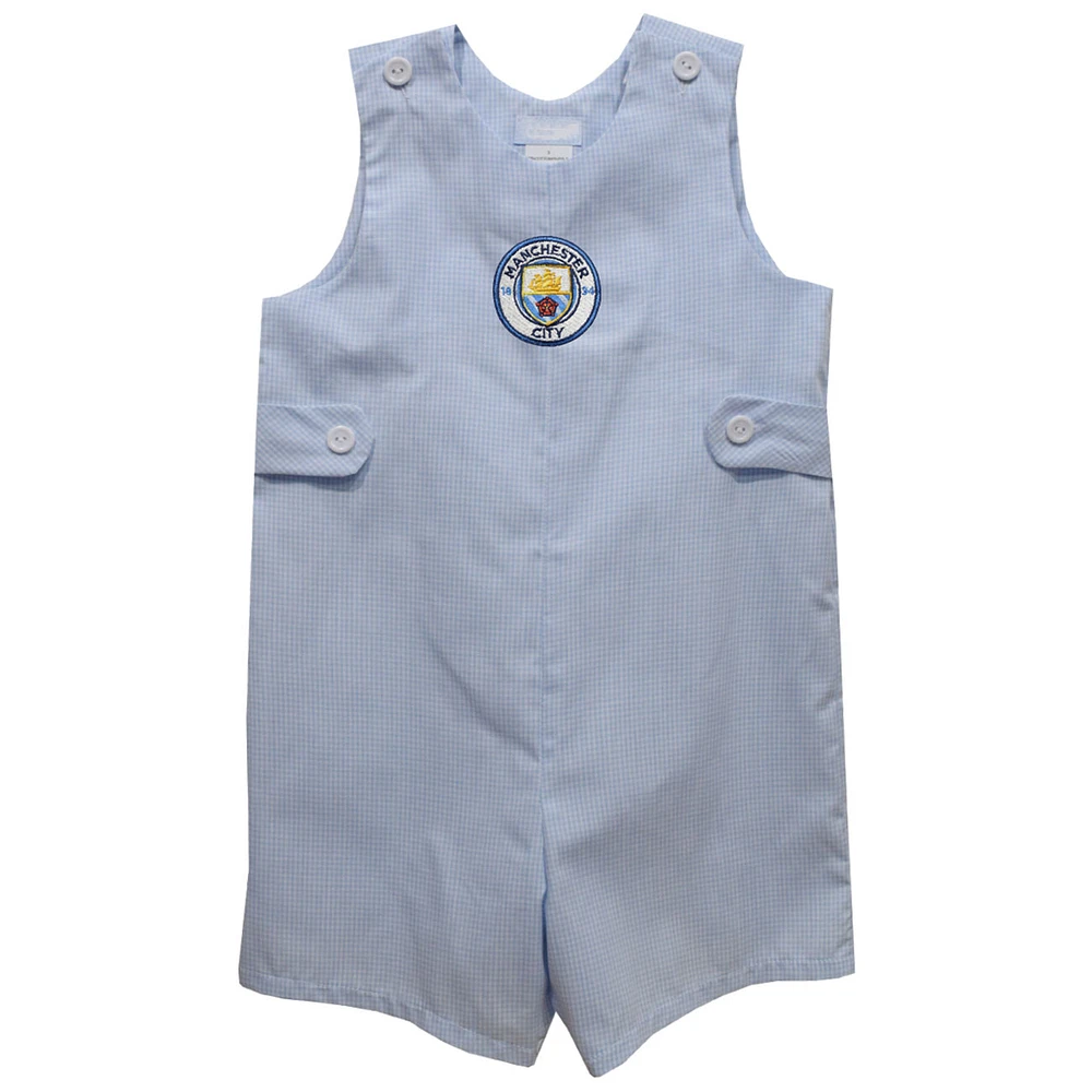 Toddler Vive La Fete Sky Blue Manchester City Gingham Jon Romper