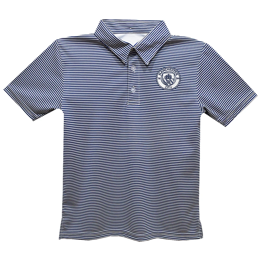 Toddler Vive La Fete Navy Manchester City Pencil Stripe Polo