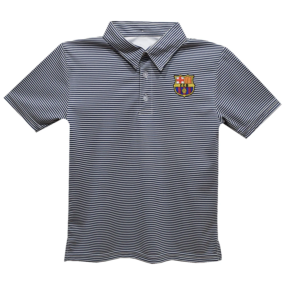 Toddler Vive La Fete Navy Barcelona Pencil Stripe Polo