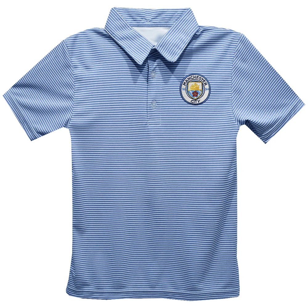 Toddler Vive La Fete Sky Blue Manchester City Pencil Stripe Polo