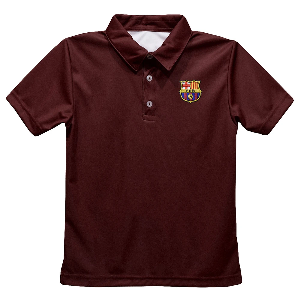 Youth Vive La Fete Maroon Barcelona Solid Polo