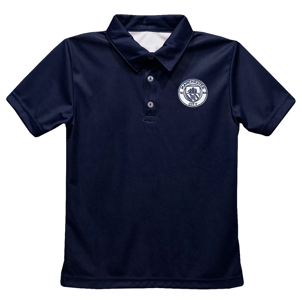 Youth Vive La Fete Navy Manchester City Solid Polo