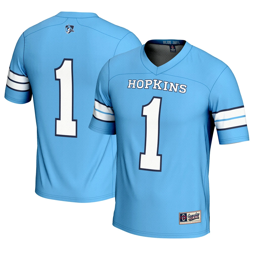 Youth GameDay Greats #1 Light Blue Johns Hopkins Jays Lightweight Lacrosse Jersey